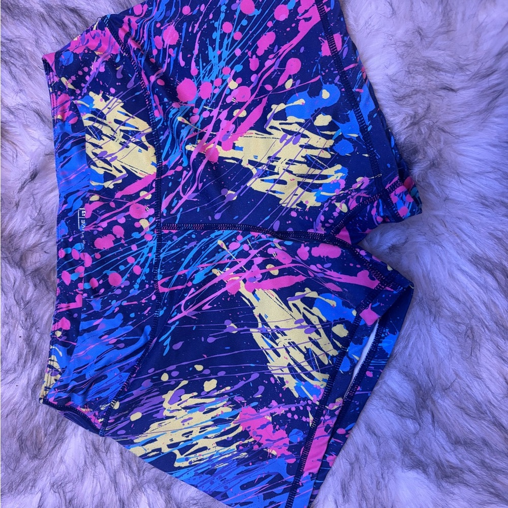 Born Primitive Women's Athletic Shorts - Blue, Pink, Yellow